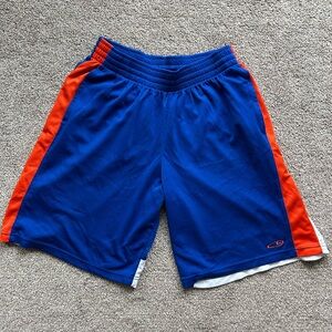Champion Blue and Orange Athletic Shorts with Elastic Waistband